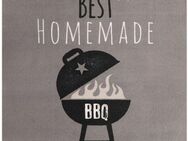 Primaflor-Ideen in Textil Fußmatte BBQ Grillunterlage HOMEMADE, rechteckig, Höhe: 5 mm, Grillmatte ideal als Bodenschutz, mit Spruch, rutschhemmend, waschbar