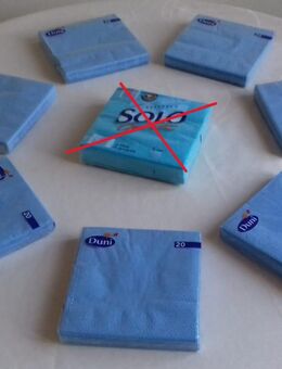 Servietten der Marke Duni in hellblau, 3-lagig, 33 x 33 cm - Hamburg