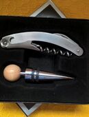 Sommelier Set mit Kellner-Messer und Wein- Sekt- Flaschenverschluss in 52064