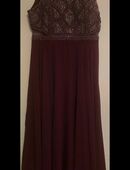 Elegantes lila-silbernes Kleid – Gr. 46/48 in 63450