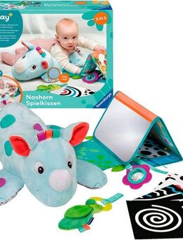 Ravensburger Greifspielzeug Play+ Nashorn Spielkissen (für die Bauchlage)