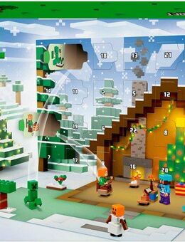 LEGO® Spielzeug-Adventskalender Spielbausteine, (21280), LEGO Minecraft (300-tlg), Made in Europe