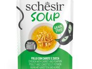 Schesir Cat Soup 12 x 40 g - Huhn mit Karotten und Kürbis