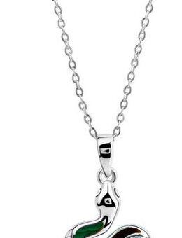 Firetti Kette mit Anhänger Schmuck Geschenk Silber 925 Halsschmuck Halskette Ankerkette Schlange, mit Malachit, Onyx