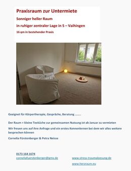 Praxisraum in S-Vaihingen - Stuttgart