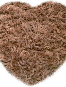 Paco Home Fellteppich Playa 960, herzförmig, Höhe: 64 mm, Kunstfell, Flokati-Optik, Hochflor, weich und flauschig, Uni-Farben
