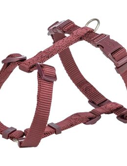 Trixie Premium H-Geschirr, sangria - Größe S - M: 42 - 60 cm Brustumfang, 15 mm breit