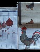 Wunderschönes Trockentücher-Konvolut - mit zauberhaften Hühnchenmotiven in 57572