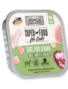 Sparpaket MAC's Cat Schale 32 x 100 g - Ente, Pute & Huhn