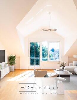 Offene, lichtdurchflutete Maisonette-Wohnung mit Kamin und zwei Balkonen in Süd- und Westausrichtung - München