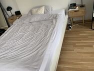 Ikea Malm Bett weiß 140 X 200 mit IKEA Lattenrost und Matratze - Pforzheim