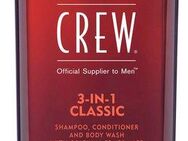 American Crew Haarshampoo 3In1 Classic Shampoo 450 ml, Für Herren aller Haartypen, spendet Feuchtigkeit, beruhigt Kopfhaut.