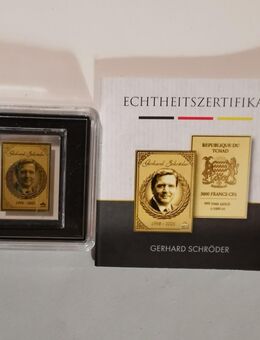 Goldbarren "Gerhard Schröder" 1/1000 oz 999er Feingold mit Zertifikat - Neufahrn (Freising)