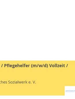 Pflegekraft / Pflegehelfer (m/w/d) Vollzeit / Teilzeit - Berlin