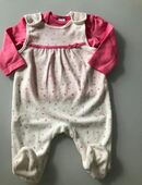 Baby Babies Kinder Babygirl Mädchen 2-teilig Set Strampler Body Bluse Langarm Longsleeve Pink Gr. 56 C&A in 72459