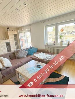 Trier: Traumhafte 4-ZKB-Wohnung mit Kamin, drei Balkonen, Gartennutzung, atemberaubenden Blick und bester Umgebung für Familien - auch ideal für Lux-P - Trier