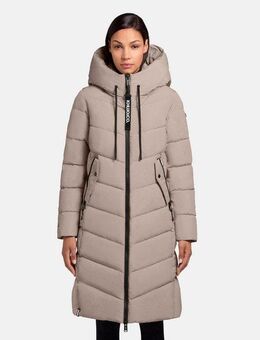 khujo Steppmantel Mikia2-YM Warmer Damen Wintermantel mit hohem Kragen und Kapuze