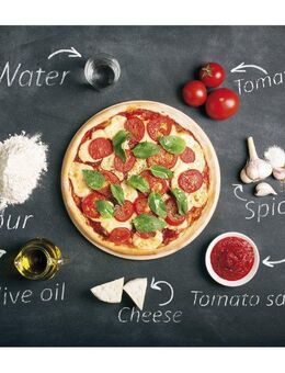 KESPER® Schneide- und Abdeckplatte Multi-Glasschneideplatte, Pizza, 56x50 cm, ESG-Sicherheitsglas, (1 tlg), vielseitig einsetzbar