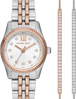 MICHAEL KORS Quarzuhr PETITE LEXINGTON MK4817SET, (Set, 3-tlg., mit 2 dazu passenden Schmuckarmbändern), Armbanduhr, Damenuhr, ideal auch als Geschenk, Edelstahlarmband
