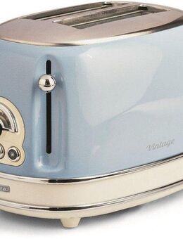 Ariete Toaster Vintage, 2 kurze Schlitze, für 2 Scheiben, 815 W, blau