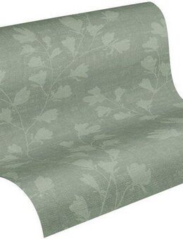 A.S. Création Vliestapete Nara Blätterranke, leicht strukturiert, gemustert, matt, neutral, (1 St), Tapete Natur Tapeten Wohnzimmer Schlafzimmer Küche modern Design Optik