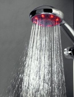 Schütte Handbrause, LED Wellness Duschkopf, 3 Strahlarten, Duschbrause mit 7 Farbvarianten