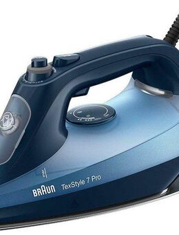 Braun Dampfbügeleisen TexStyle 7 Pro SI 7160 BL, 3000 W, mit FreeGlide 3D Bügelsohle