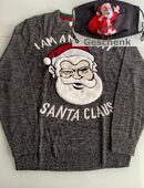 Weihnachtsmann Weihnachten Santa Claus Grau Neue Maske Geschenk Ho Ho Ho Gr. M, neu mit Etikett in 72459