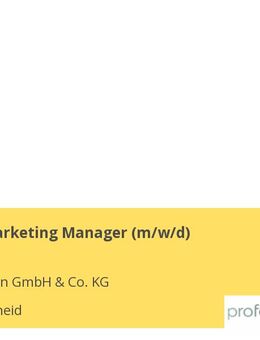 Content Marketing Manager (m/w/d) - Lüdenscheid