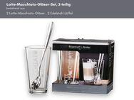 Ritzenhoff & Breker Latte-Macchiato-Glas Lena, Glas, 350 ml, 4-teilig, inkl. 2 Löffel aus rostfreiem Edelstahl