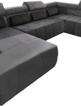 DOMO collection Wohnlandschaft Brandon, whlw. mit Sitztiefenverstellung, whlw. Nierenkissen, mit Kopfteilverstellung, wahlweise Sitztiefenverstellung, U-Form