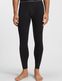 BOSS Lange Unterhose Long John 365 Solid mit BOSS Schriftzug auf dem Bund