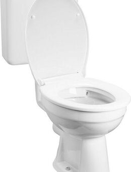 CORNAT Tiefspül-WC, bodenstehend, Abgang waagerecht, Komplett-Set, inkl. WC, WC-Sitz, Spülkasten, Höhe: 85-90