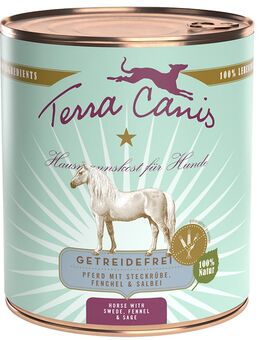 Terra Canis Getreidefrei 6 x 800 g - Pferd mit Steckrübe, Fenchel und Salbei