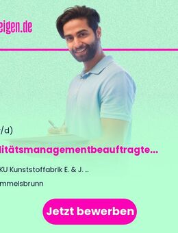 Qualitätsmanagementbeauftragter (m/w/d) - Pommelsbrunn