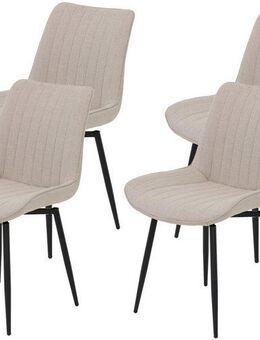 HELA Drehstuhl Vierfußstuhl BERGEN (Set, 4 St), Esszimmerstuhl, XL-Sitzbreite, 360° drehbar