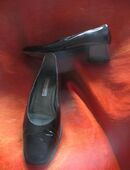 DESIGNER * Echt * Lack- Leder * Ballerina * Pumps * Schuhe "franco visconti Italy" Gr. 37,5 * 37½ * 4,5 * 4½ * dunkel- schoko- braun * in 88499