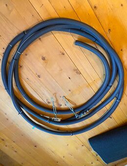 Kabelüberführung Kabelkanal 7m D=40mm, Verzinktes Stahlseil 5m, Spannschlösser, Edelstahl Kabelbinder - Essen