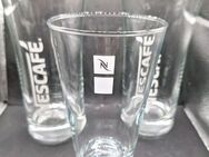 Nescafe Latte Gläser 3 Stück Kaffee Glas Latte Macchiato 15cm und 14cm hoch - Essen