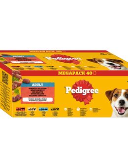 Pedigree Frischebeutel 40 x 100 g - Gemischte Selektion in Gelee (4 Varietäten)