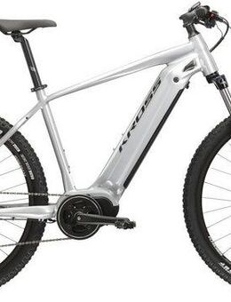Kross E-Bike Mountainbike E-MTB Hexagon Boost 3.0 29 Zoll silberfarben, 8 Gang microSHIFT ACOLYTE M5185M Schaltwerk, Kettenschaltung, Mittelmotor, 576 Wh, Pedelec, Elektrofahrrad für Damen und Herren