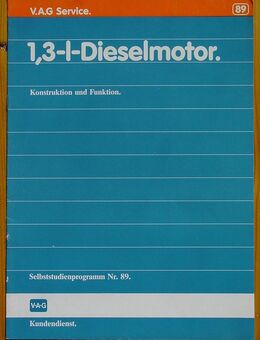 VW SSP 89 Selbststudienprogramm 1987 neuer 1,3 L Dieselmotor Polo II Diesel Volkswagen - Landsberg (Lech)