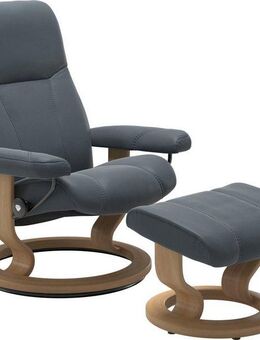 Stressless® Relaxsessel Consul (Set, Relaxsessel mit Hocker), mit Hocker, mit Classic Base, Größe L, Gestell Eiche