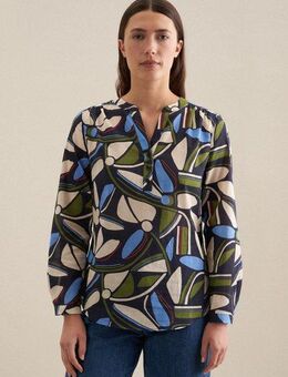 seidensticker Klassische Bluse Schwarze Rose Tunika Floral