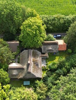 Ein idyllisches Fachwerkhaus, umgeben von prächtigen Bäumen in einer malerischen, ländlichen Umgebung! - Ganderkesee