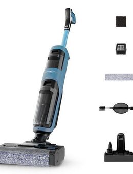 Rowenta Nass-Trocken-Sauger Rowenta X-Clean 2, Saugen und Wischen, LED-Display, ECO- und MAX-Modi, 120 W, beutellos, selbstreinigend, selbstfahrende Walze, geeignet für Hartböden, GZ2271