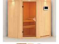 Karibu Sauna Tomke, BxTxH: 184 x 165 x 202 cm, 68 mm, (Set) 3,6-kW-Bio-Plug & Play Ofen mit externer Steuerung