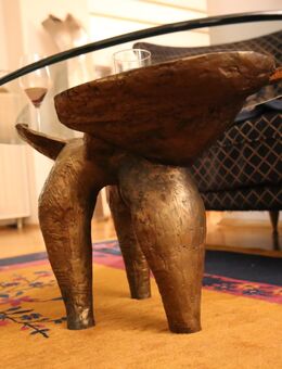 2 Designer-Couchtische Bronze/Glas Leonard Lorenz - München
