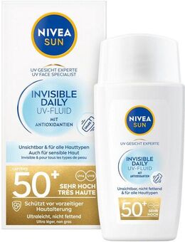 Nivea Sun Sonnenschutzfluid Invisible Daily UV-Fluid LSF 50+, mit Antioxidantien