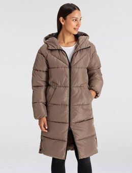 ONLY Steppmantel ONLAMAND LONG PUFFER COAT CS OTW mit Kapuze und praktischem 2-Wege Reißverschluss